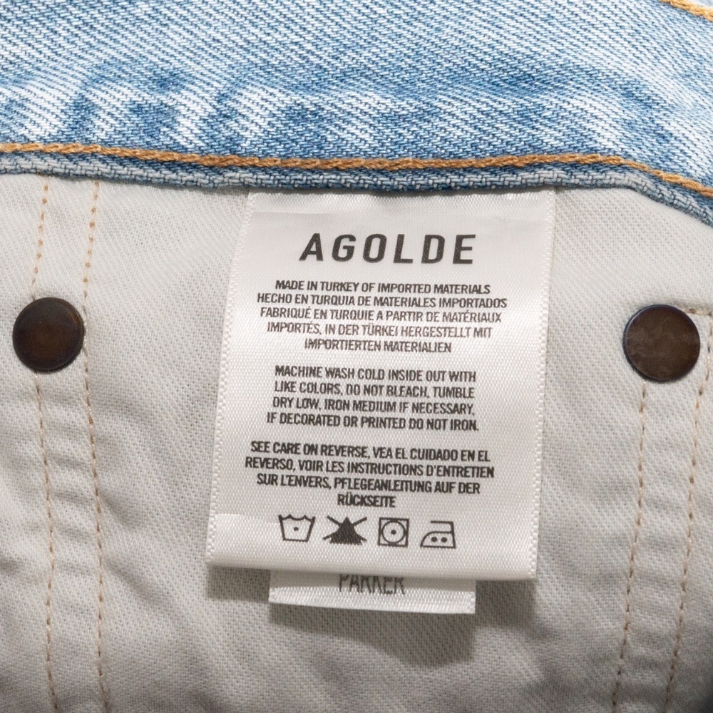 AGolde Parker Vintage Cut Off Denim Shorts - Size 32 - Picture 8 of 9